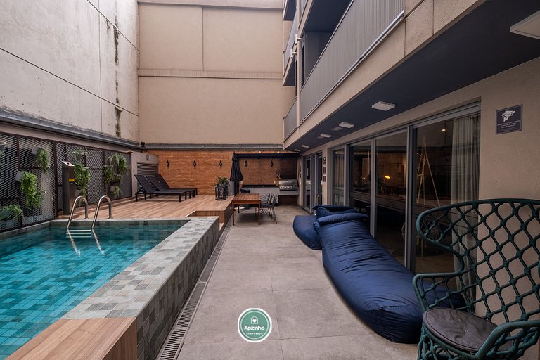 Estúdio na Lapa RJ | Hub Coliving com Piscina | Apartamento