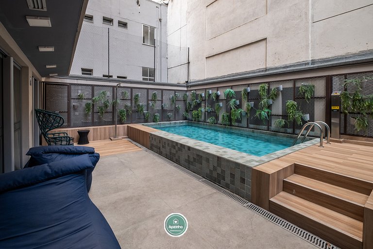 Estúdio na Lapa RJ | Hub Coliving com Piscina | Apartamento